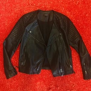 Women's TopShop Faux Leather Black Jacket